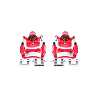 Power Stop Front Red Calipers w/ Brackets Pair Infiniti I30 2000 - 2001 / Maxima 2000 - 2001 | S2604 - JDMuscleBrake Caliper Adapter BracketspsbS2604