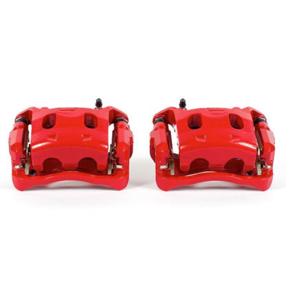 Power Stop Front Red Calipers w/ Brackets Pair Infiniti JX35 2013 / QX60 2014 - 2019 / Nissan Murano 15 - 21 / Pathfinder 2013 - 2020 | S7100 - JDMuscleBrake Caliper Adapter BracketspsbS7100