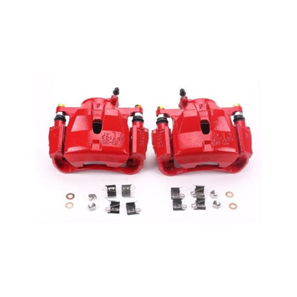 Power Stop Front Red Calipers w/ Brackets Pair Lexus HS250h 2010 - 2012 / Scion xB 2008 - 2015 / Toyota Prius 2012 - 2017 / RAV4 2011 - 2016 | S3196A - JDMuscleBrake Caliper Adapter BracketspsbS3196A