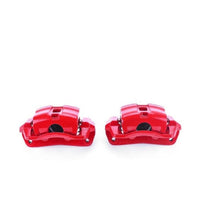 Power Stop Front Red Calipers w/ Brackets Pair Mazda 626 1998 - 2002 | S2622 - JDMuscleBrake Caliper Adapter BracketspsbS2622