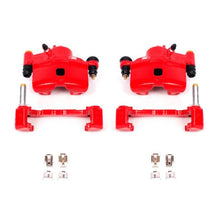 Power Stop Front Red Calipers w/Brackets Pair Honda Civic 1990 - 2000 / CRX 1990 - 1991 | S1379 - JDMuscleBrake Caliper Adapter BracketspsbS1379