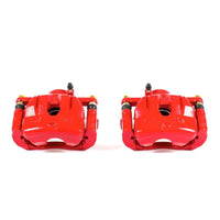 Power Stop Front Red Calipers w/Brackets Pair Mazda RX - 8 2004 - 2011 | S3248A - JDMuscleBrake Caliper Adapter BracketspsbS3248A