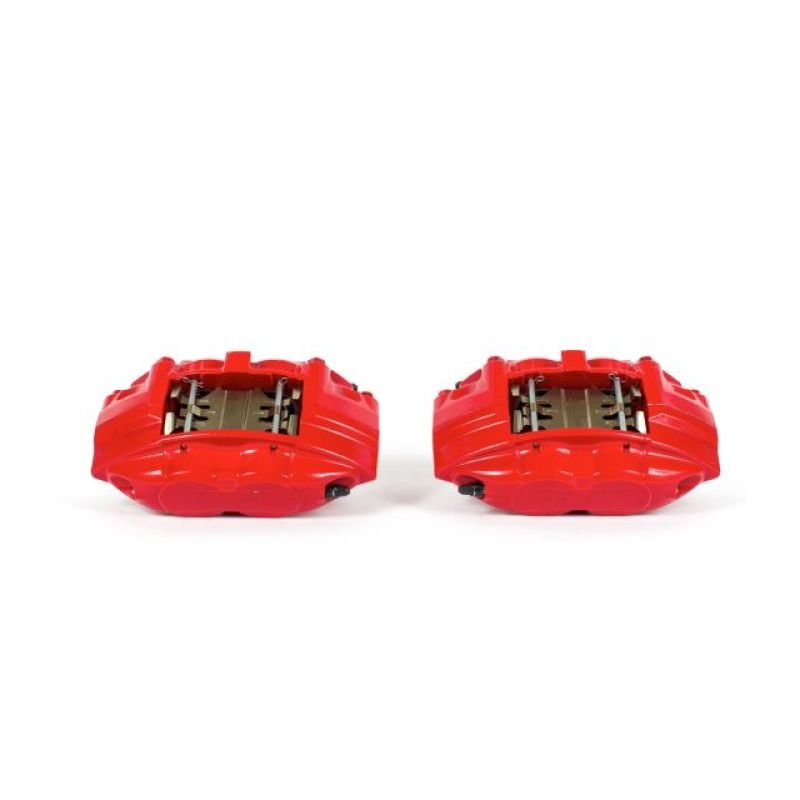 Power Stop Front Red Calipers w/o Brackets Pair Infiniti G37 2008 - 2013 / FX50 2009 - 2013 / M37 2011 - 2013 / M37X 2013 / M56 2011 - 2013 / M56X 2013 / Q50 2014+ / Q60 2014 - 2019 / Q70 2014 - 2019 / Nissan 350Z 2009 / 370Z 2009 - 2019 | S6232 - JDMuscleBrake Caliper Adapter BracketspsbS6232