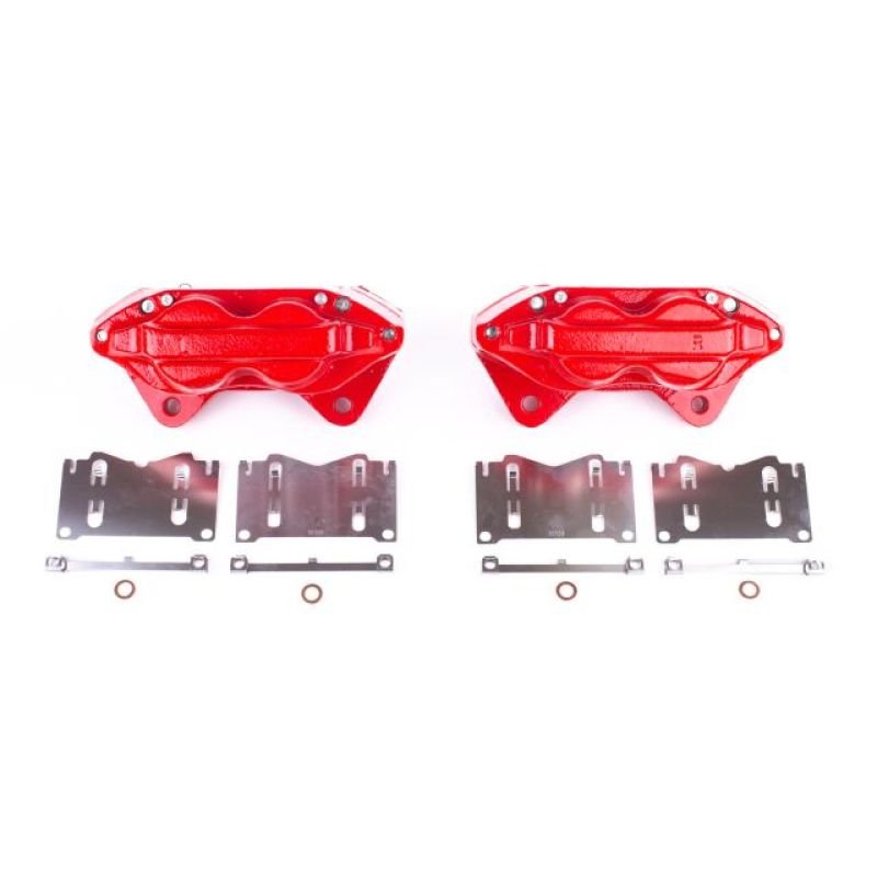 Power Stop Front Red Calipers w/o Brackets Pair Lexus LX470 1998 - 2002 / Toyota Land Cruiser 1998 - 2002 | S2634 - JDMuscleBrake Caliper Adapter BracketspsbS2634
