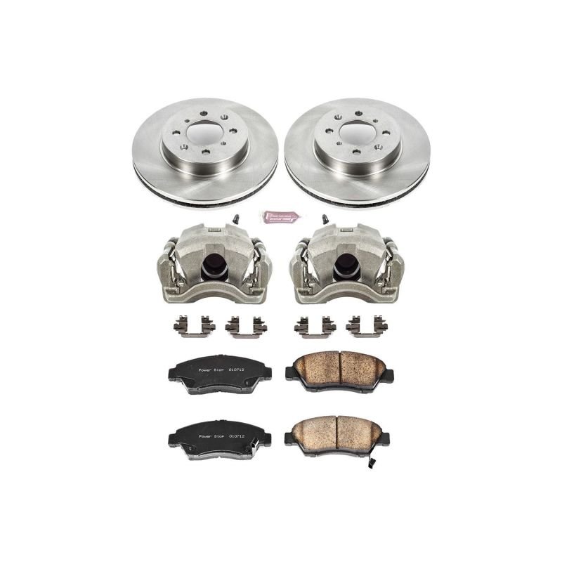 Power Stop Front Z17 Autospecialty Brake Kit w/ Calipers Honda Fit 2007 - 2008 | KCOE694 - JDMuscleBrake KitspsbKCOE694