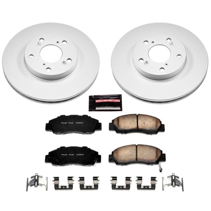 Power Stop Front Z17 Evolution Geomet Coated Brake Kit Honda Accord 1998 - 2002 | CRK1041 - JDMuscleBrake KitspsbCRK1041