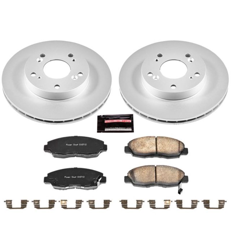 Power Stop Front Z17 Evolution Geomet Coated Brake Kit Honda Civic 2006 - 2011 | CRK2384 - JDMuscleBrake KitspsbCRK2384