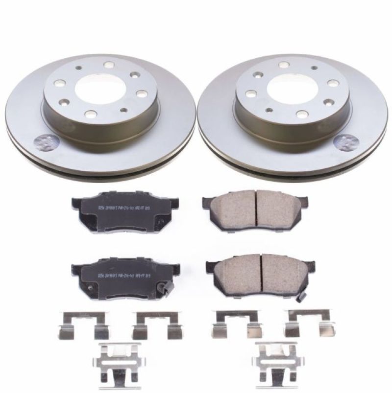 Power Stop Front Z17 Evolution Geomet Coated Brake Kit Honda CRX 1988 - 1991 / Insight 2000 - 2006 | CRK4795 - JDMuscleBrake KitspsbCRK4795