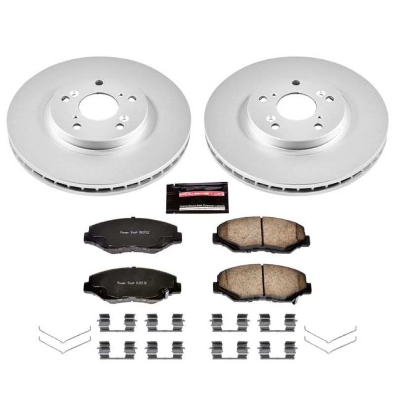 Power Stop Front Z17 Evolution Geomet Coated Brake Kit Honda Pilot 2003 - 2008 | CRK2302 - JDMuscleBrake KitspsbCRK2302