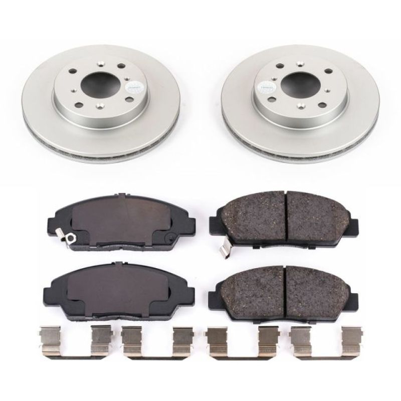 Power Stop Front Z17 Evolution Geomet Coated Brake Kit Honda Prelude 1992 - 1996 | CRK1033 - JDMuscleBrake KitspsbCRK1033