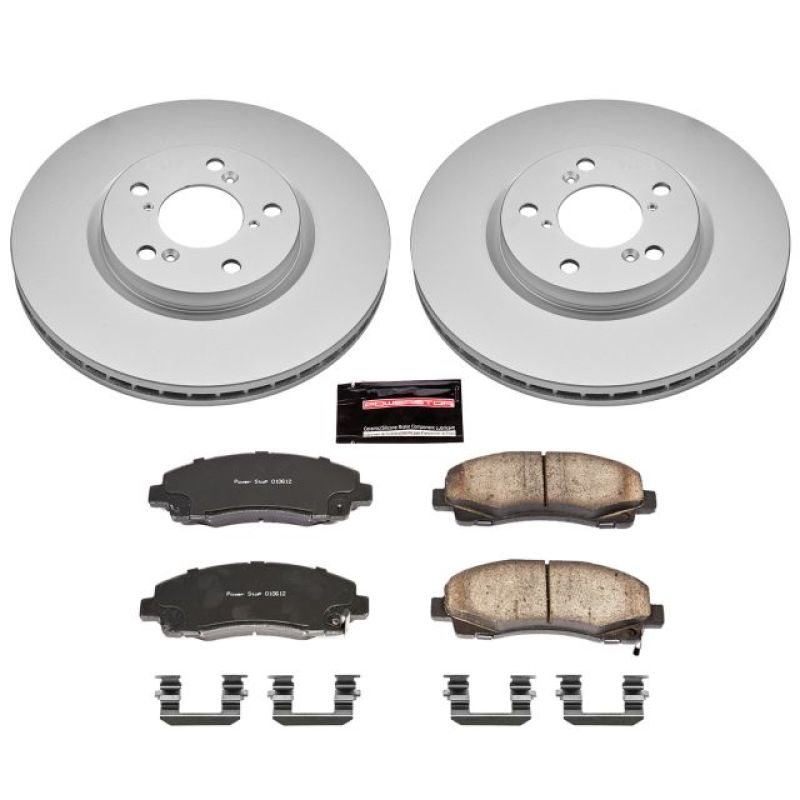 Power Stop Front Z17 Evolution Geomet Coated Brake Kit Honda Ridgeline 2006 - 2011 | CRK2429 - JDMuscleBrake KitspsbCRK2429