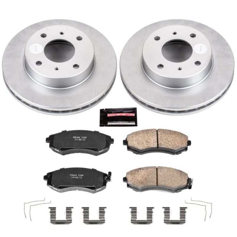 Power Stop Front Z17 Evolution Geomet Coated Brake Kit Infiniti G20 1991 - 1996 / Nissan 240SX 1989 - 1998 / Sentra 2000 - 2006 | CRK656 - JDMuscleBrake KitspsbCRK656