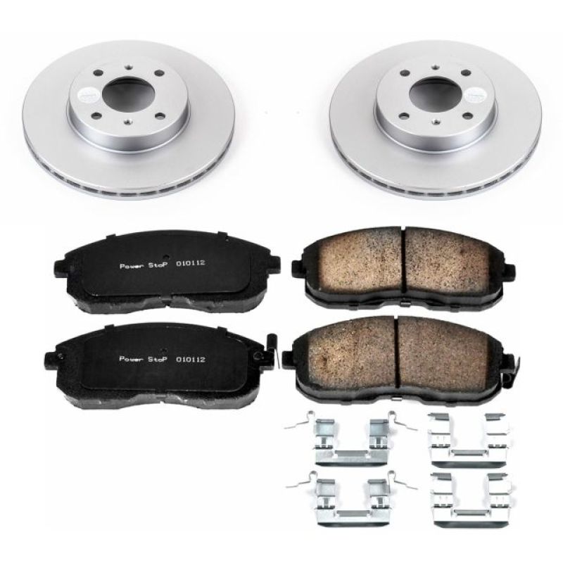 Power Stop Front Z17 Evolution Geomet Coated Brake Kit Infiniti G20 1999 - 2002 / Nissan Altima 1993 - 2001 / Sentra 2000 - 2006 | CRK749 - JDMuscleBrake KitspsbCRK749