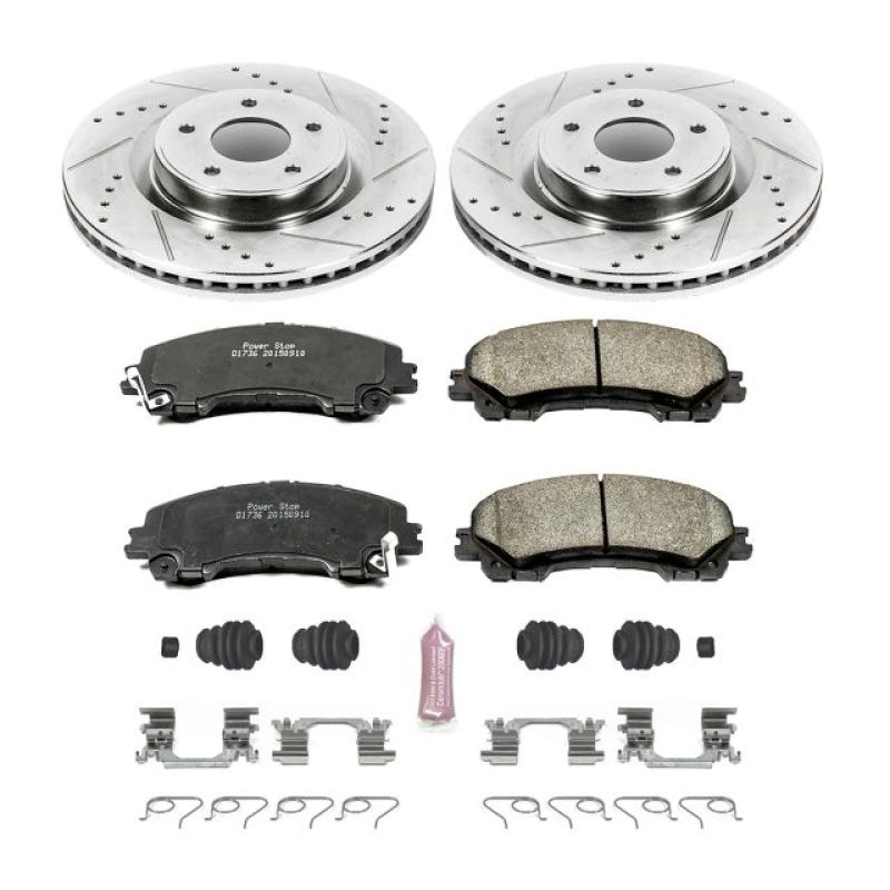 Power Stop Front Z17 Evolution Geomet Coated Brake Kit Infiniti Q50 2014-21 / Q60 2017-21 / QX50 2016-2017 | K6944 - JDMuscleBrake KitspsbK6944