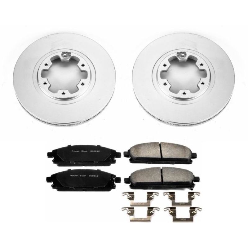 Power Stop Front Z17 Evolution Geomet Coated Brake Kit Infiniti QX4 1997 - 2003 / Nissan Pathfinder 1998 - 2004 | CRK2279 - JDMuscleBrake KitspsbCRK2279