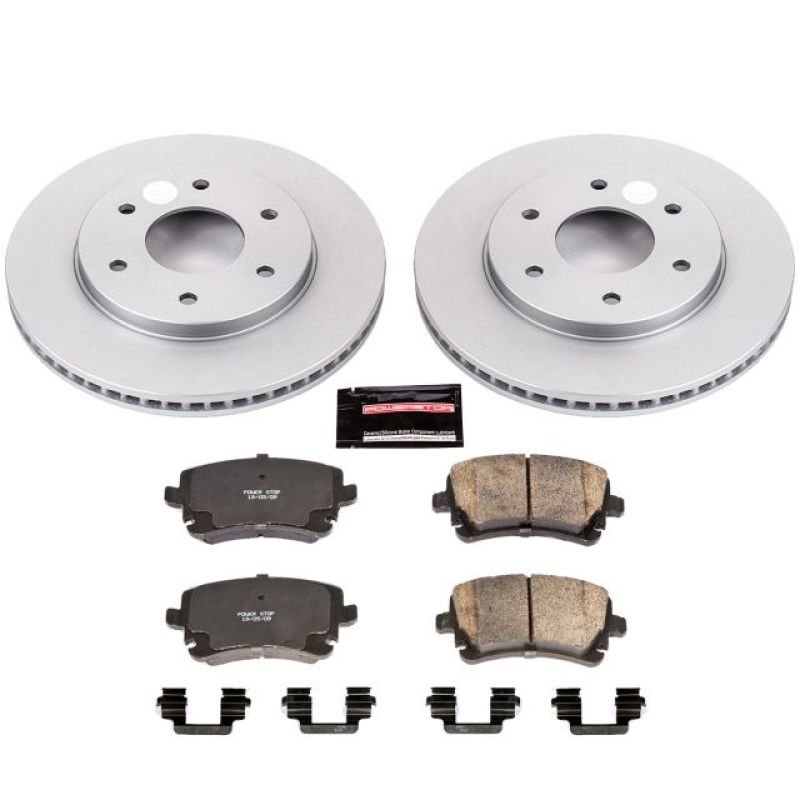 Power Stop Front Z17 Evolution Geomet Coated Brake Kit Infiniti QX56 2004 - 2005 / Nissan Pathfinder 2004 / Armada 2004 - 2005 / Titan 2004 - 2005 | CRK2442 - JDMuscleBrake KitspsbCRK2442