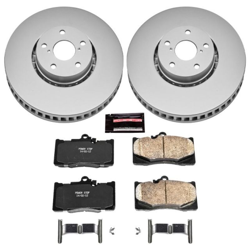 Power Stop Front Z17 Evolution Geomet Coated Brake Kit Lexus GS350 2007 - 2011 / GS430 2006 - 2007 / IS350 2006 - 2020 / GS450h 2007 - 2011 / GS460 2008 - 2011 / IS350c 2010 - 2012 / IS300 2019 - 2020 | CRK4633 - JDMuscleBrake KitspsbCRK4633