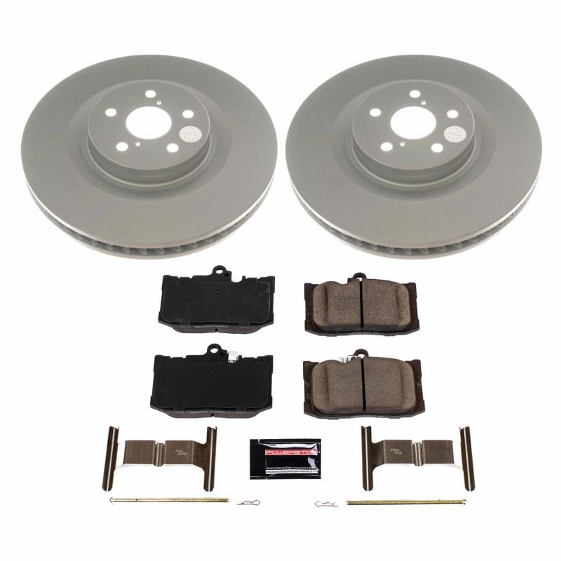 Power Stop Front Z17 Evolution Geomet Coated Brake Kit Lexus GS350 2013 - 2020 / RC350 15 - 2020 / RC200t 2016 - 2017 / RC300 2016 - 2020 / GS300 2018 - 2019 | CRK8418 - JDMuscleBrake KitspsbCRK8418
