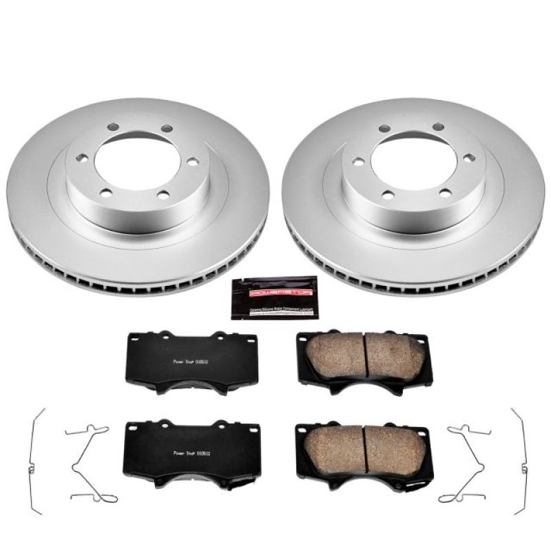 Power Stop Front Z17 Evolution Geomet Coated Brake Kit Lexus GX470 2003 - 2009 / Toyota 4Runner 2003 - 2009 | CRK2421 - JDMuscleBrake KitspsbCRK2421