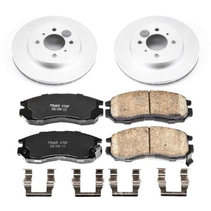 Power Stop Front Z17 Evolution Geomet Coated Brake Kit Mitsubishi Mirage 1998 - 2002 | CRK1214 - JDMuscleBrake KitspsbCRK1214