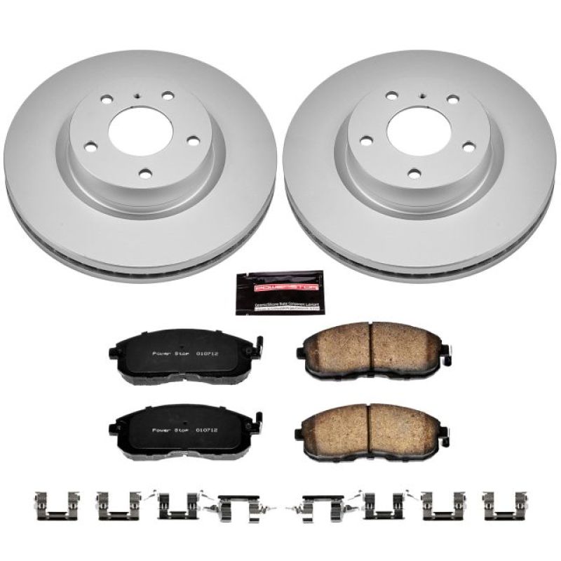 Power Stop Front Z17 Evolution Geomet Coated Brake Kit Nissan/Infiniti 350Z 2003 - 2005 / G35 2003 - 2005 | CRK3140 - JDMuscleBrake KitspsbCRK3140