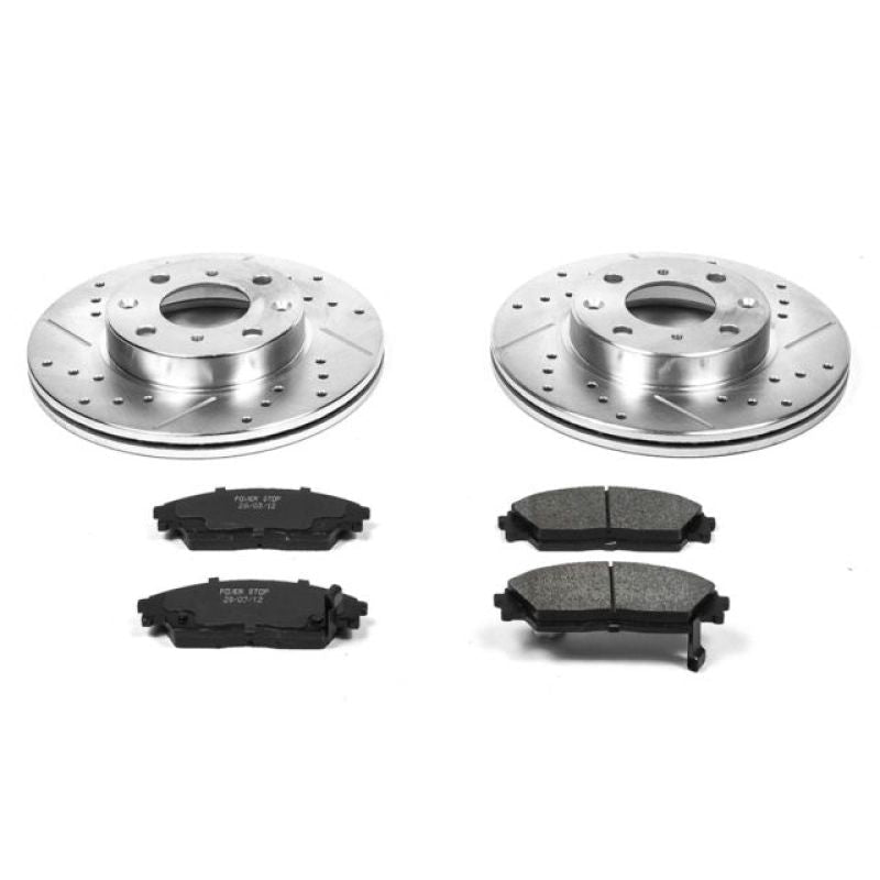 Power Stop Front Z23 Evolution Sport Brake Kit Honda Civic 1990 - 1991 / CRX 1990 - 1991 | K402 - JDMuscleBrake KitspsbK402