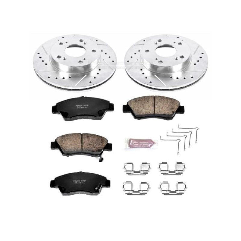Power Stop Front Z23 Evolution Sport Brake Kit Honda Civic 2006 - 2011 | K2389 - JDMuscleBrake KitspsbK2389