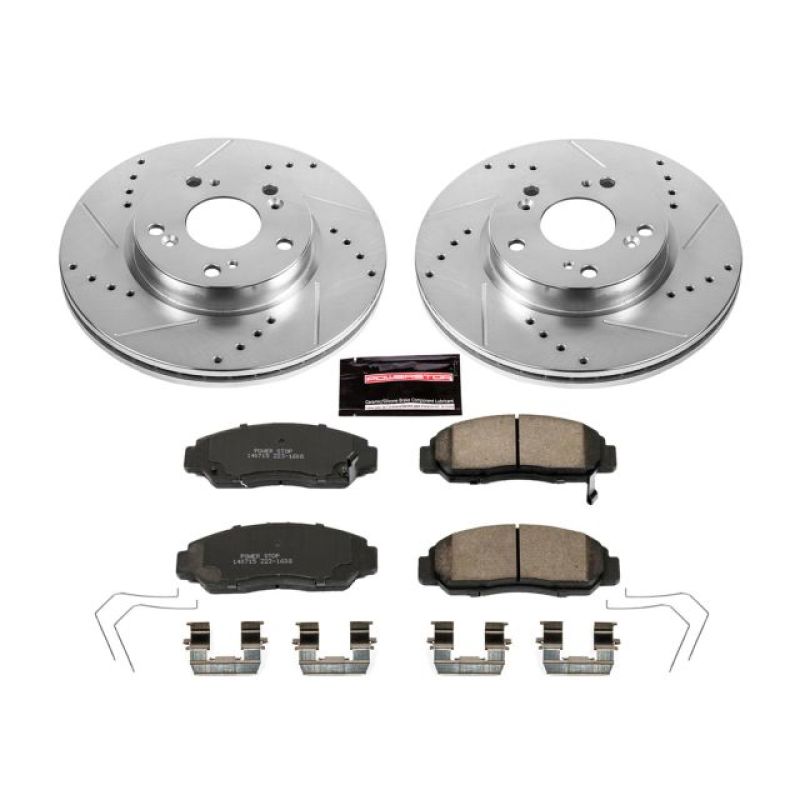 Power Stop Front Z23 Evolution Sport Brake Kit Honda Civic 2012 - 2015 | K6766 - JDMuscleBrake KitspsbK6766