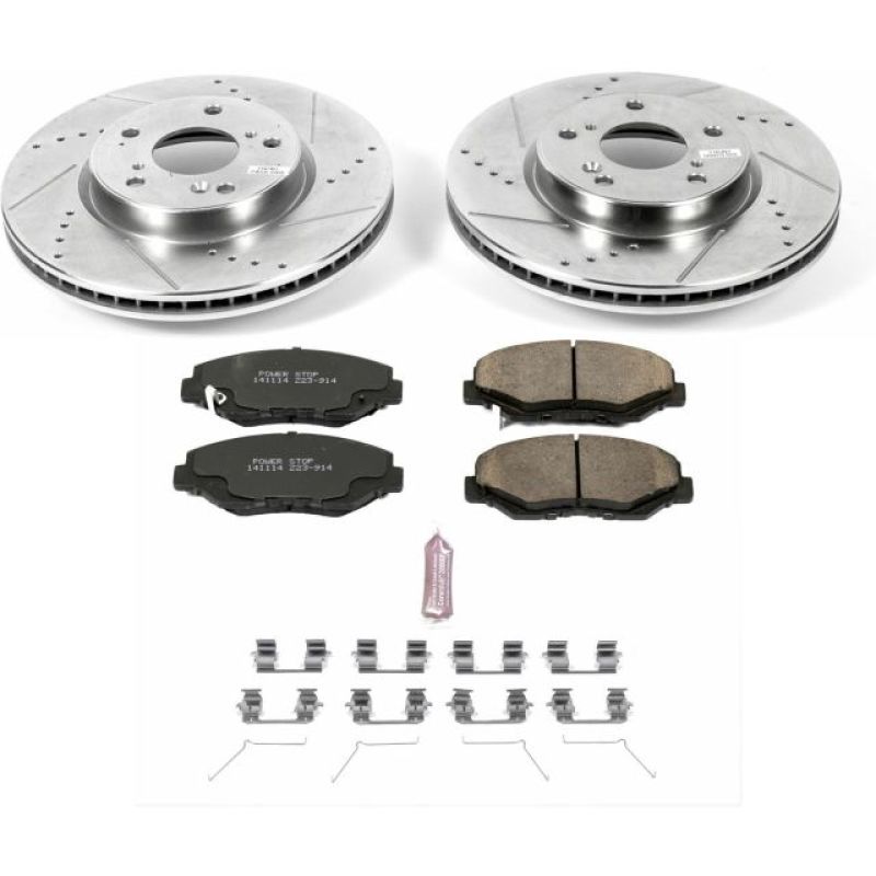 Power Stop Front Z23 Evolution Sport Brake Kit Honda Civic 2015 | K7889 - JDMuscleBrake KitspsbK7889