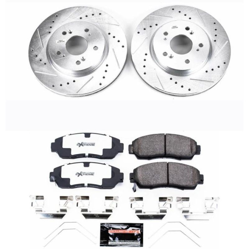 Power Stop Front Z23 Evolution Sport Brake Kit Honda Crosstour 2012 - 2015 / CR - V 2012 - 2016 | K5432 - 26 - JDMuscleBrake KitspsbK5432-26