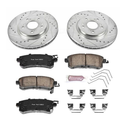 Power Stop Front Z23 Evolution Sport Brake Kit Honda Crosstour 2012 - 2015 / CR - V 2012 - 2016 | K5432 - JDMuscleBrake KitspsbK5432