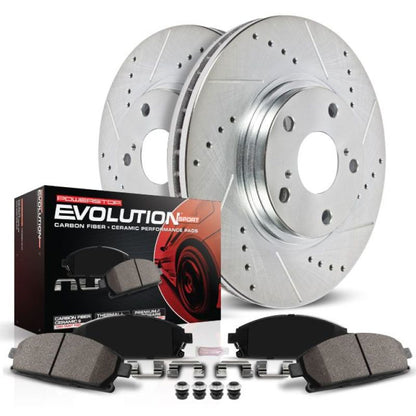 Power Stop Front Z23 Evolution Sport Brake Kit Honda Odyssey 15 - 2017 / Passport 2019 - 21 | K6959 - JDMuscleBrake KitspsbK6959