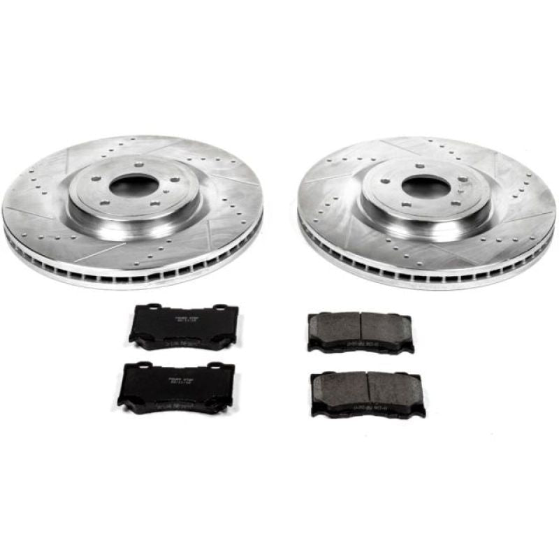 Power Stop Front Z23 Evolution Sport Brake Kit Infiniti FX50 2009 - 2013 / G37 2008 - 2013 / M37 2011 - 2013 / M56 2011 - 2013 / Q50 2014 - 21 / Q60 2014 - 21 / Q70 2014 - 2019 / Nissan 350Z 2009 / 370Z 2009 - 2020 | K2915 - JDMuscleBrake KitspsbK2915