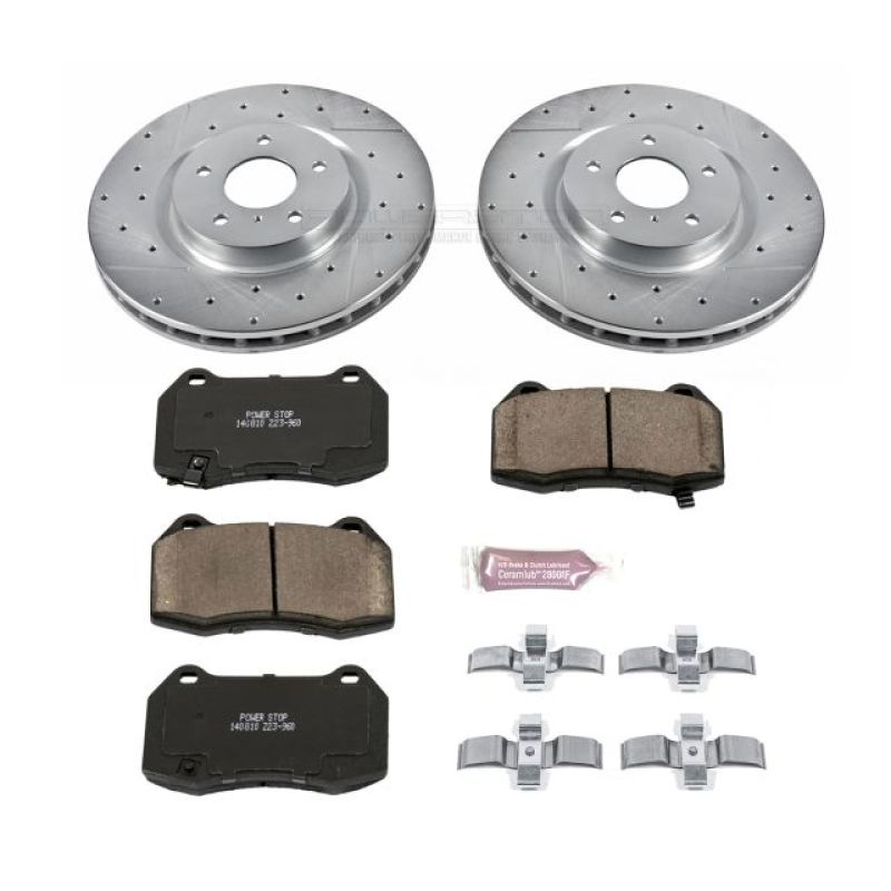 Power Stop Front Z23 Evolution Sport Brake Kit Infiniti G35 2003 - 2004 / Nissan 350Z 2003 - 2008 | K104 - JDMuscleBrake KitspsbK104