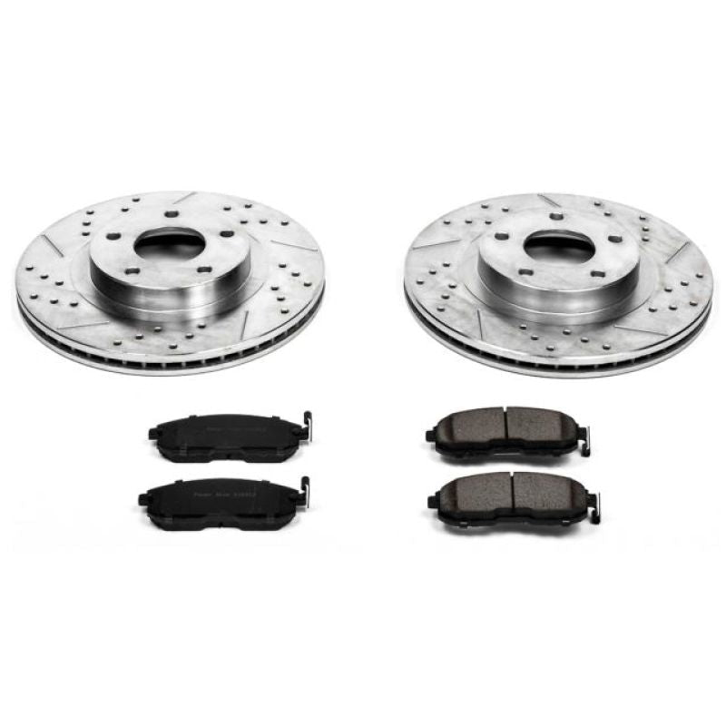 Power Stop Front Z23 Evolution Sport Brake Kit Infiniti I35 2002 - 2004 / Nissan Altima 2002 - 2006 / Maxima 2002 - 2003 | K2282 - JDMuscleBrake KitspsbK2282