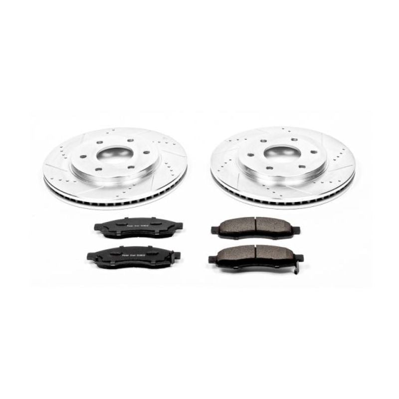 Power Stop Front Z23 Evolution Sport Brake Kit Infiniti QX56 2004 - 2005 / Nissan Pathfinder 2004 / Armada 2004 - 2005 / Titan 2004 - 2005 | K2442 - JDMuscleBrake KitspsbK2442