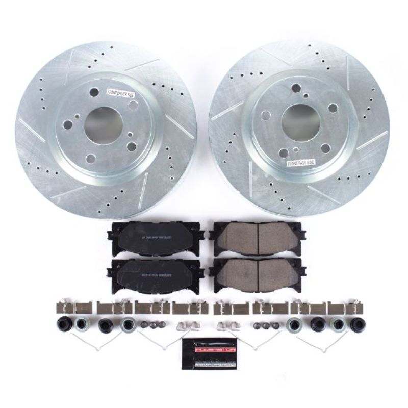Power Stop Front Z23 Evolution Sport Brake Kit Lexus ES300h 2013 - 2018 / ES350 2007 - 2018 / Toyota Avalon 2008 - 2018 / Camry 2007 - 2017 | K3053 - JDMuscleBrake KitspsbK3053