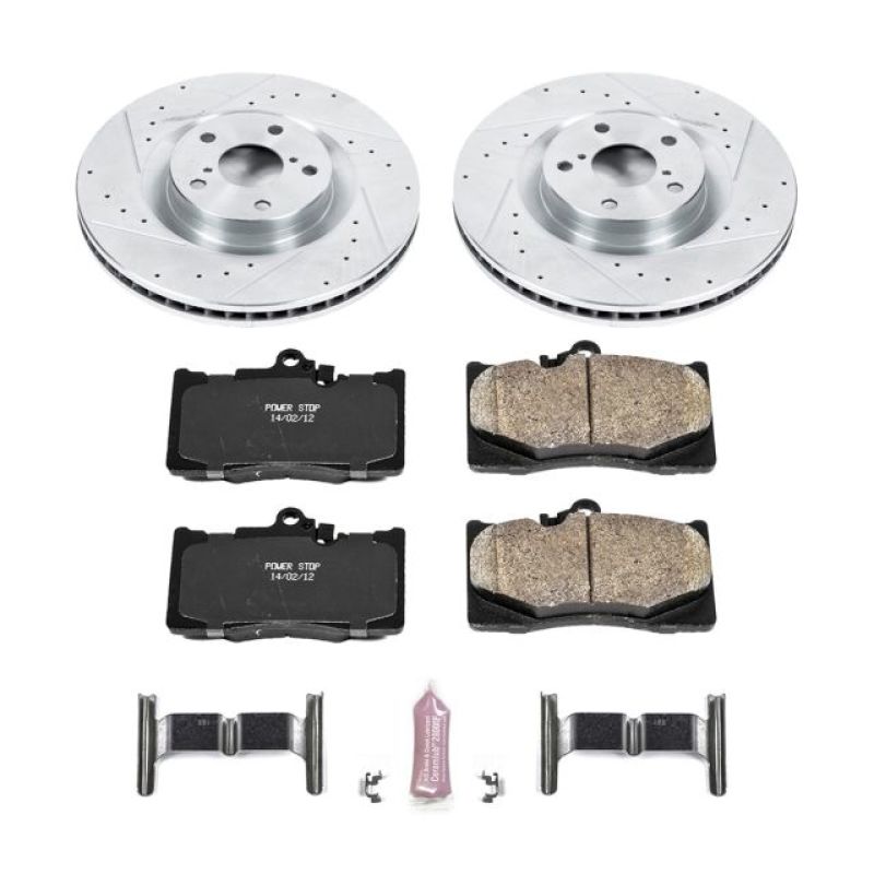 Power Stop Front Z23 Evolution Sport Brake Kit Lexus GS350 2009 - 2011 / GS450h 2009 - 2011 / GS460 2009 - 2011 / IS350 2009 - 2011 / IS350c 2010 - 2011 | K5868 - JDMuscleBrake KitspsbK5868