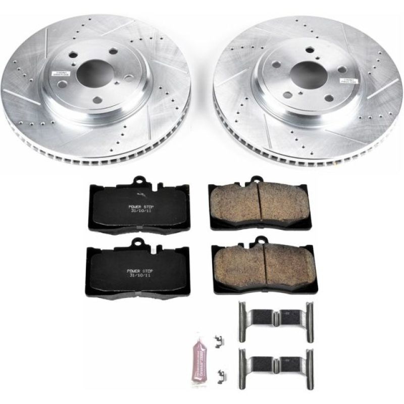 Power Stop Front Z23 Evolution Sport Brake Kit Lexus LS430 2001 - 2006 | K2327 - JDMuscleBrake KitspsbK2327