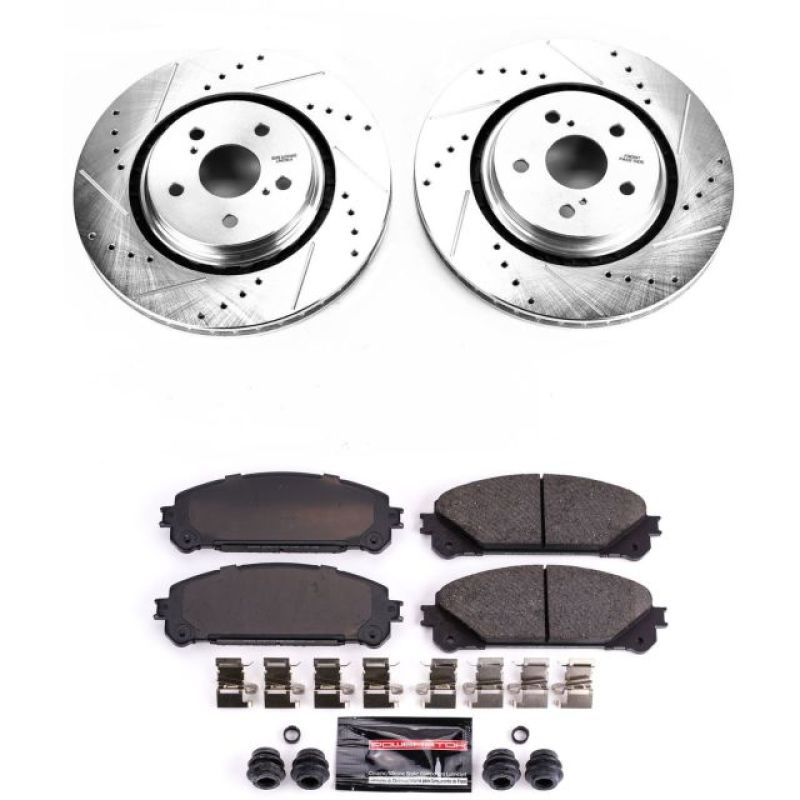 Power Stop Front Z23 Evolution Sport Brake Kit Lexus RX350 2016 - 21 / RX350L 2018 - 21 / RX450h 2016 - 21 / RX450hL 2018 - 21 / Toyota Avalon 2020 - 21 / Camry 2020 - 21 | K7688 - JDMuscleBrake KitspsbK7688