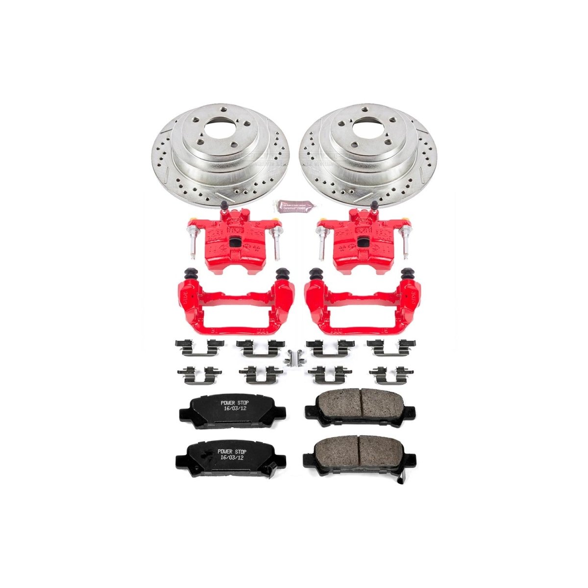 Power Stop Front Z23 Evolution Sport Brake Kit w/ Calipers Subaru Forester 1998-2003 / Impreza 1998-2003 / WRX 2002-2003 | KC449 - JDMuscleBrake KitspsbKC449