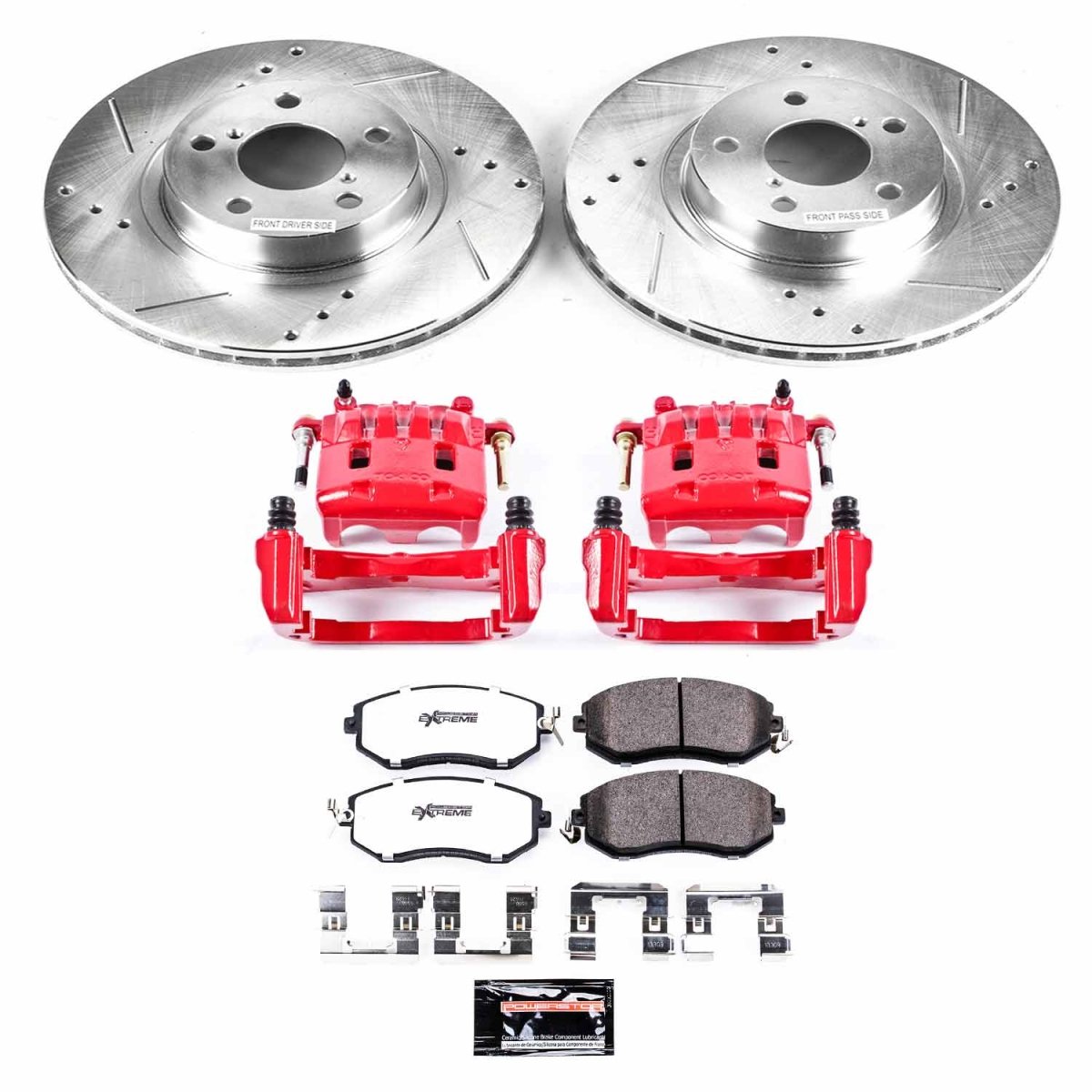 Power Stop Front Z23 Evolution Sport Brake Kit w/ Calipers Subaru Impreza 2011-2016 | KC6111 - JDMuscleBrake KitspsbKC6111