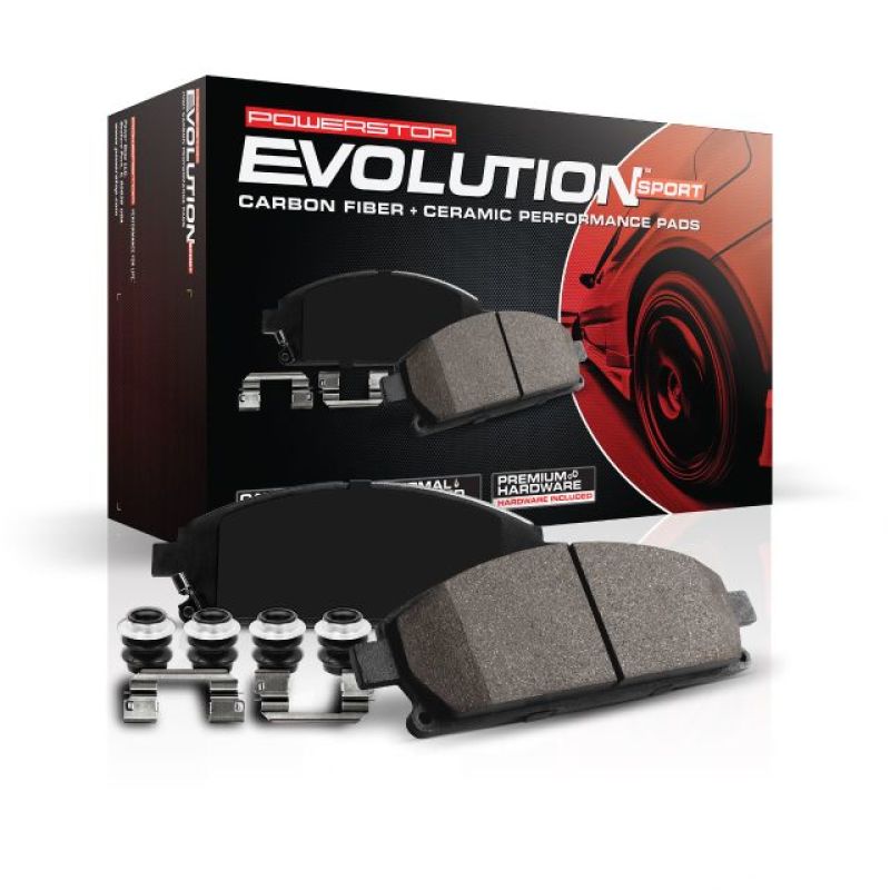 Power Stop Front Z23 Evolution Sport Brake Pads w/ Hardware Honda Civic 1990 - 2000 / Civic Del Sol 1993 - 1997 / CRX 1988 - 1991 | Z23 - 273 - JDMuscleBrake PadspsbZ23-273