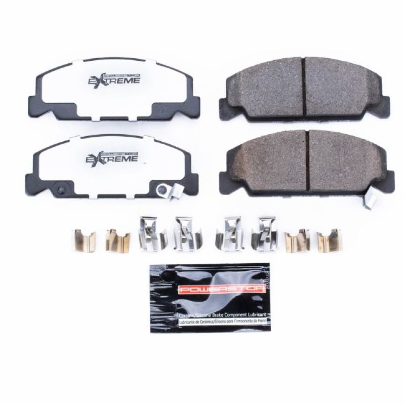 Power Stop Front Z26 Extreme Street Brake Pads w/Hardware Honda Civic 1990 - 2000 / CRX 1988 - 1991 | Z26 - 273 - JDMuscleBrake PadspsbZ26-273