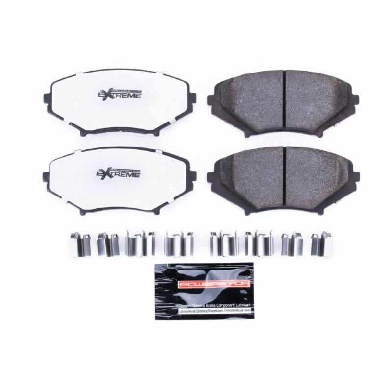 Power Stop Front Z26 Extreme Street Brake Pads w/Hardware Mazda RX - 8 2004 - 2011 | Z26 - 1009 - JDMuscleBrake PadspsbZ26-1009