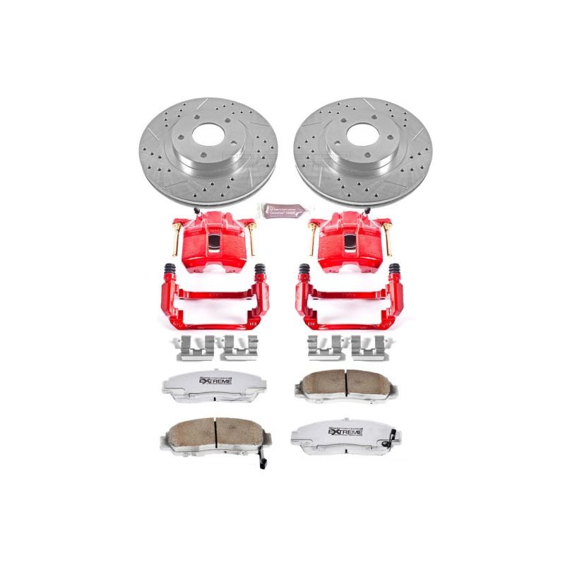 Power Stop Front Z26 Street Brake Kit w/ Calipers Honda Accord 2003 - 2007 | KC2558 - 26 - JDMuscleBrake KitspsbKC2558-26