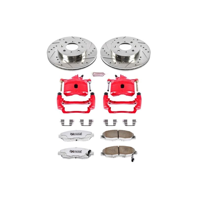 Power Stop Front Z26 Street Brake Kit w/ Calipers Honda Civic 1996 - 2005 / Insight 2010 - 2014 | KC690 - 26 - JDMuscleBrake KitspsbKC690-26