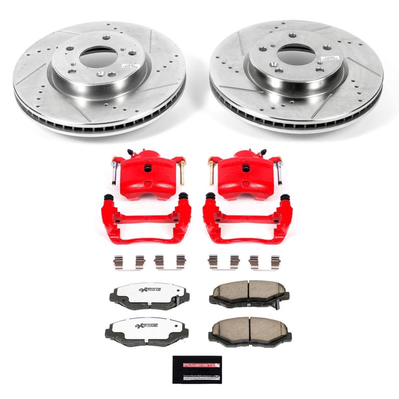 Power Stop Front Z26 Street Brake Kit w/ Calipers Honda Civic 2015 | KC7889 - 26 - JDMuscleBrake KitspsbKC7889-26