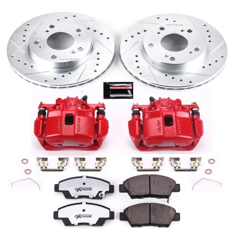Power Stop Front Z26 Street Brake Kit w/ Calipers Honda CR - Z 2011 - 2015 | KC5400 - 26 - JDMuscleBrake KitspsbKC5400-26