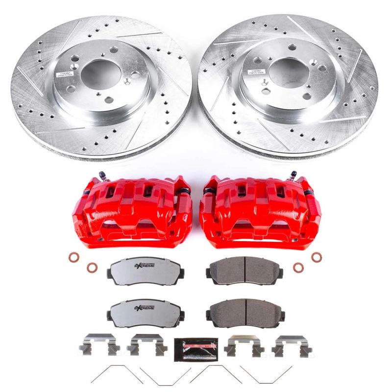 Power Stop Front Z26 Street Brake Kit w/ Calipers Honda Odyssey 2011 - 2014 | KC5857 - 26 - JDMuscleBrake KitspsbKC5857-26